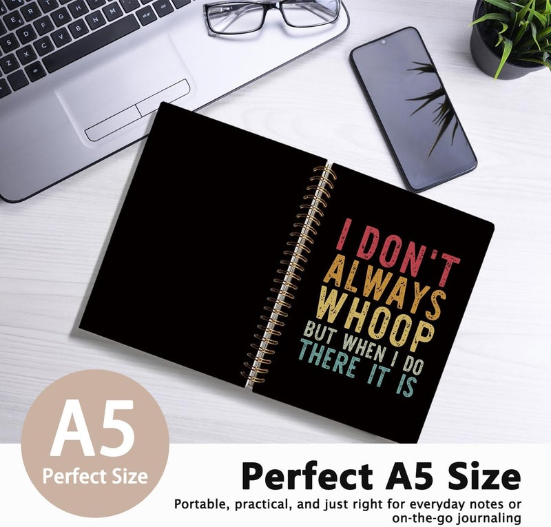WLIANG Funny Notebooks Journal, I Don't Always Whoop But When I Do Funny Notebooks for Work, Funny Office Supplies, Funny Office Gifts for Coworkers, Funny Hardcover Spiral Notebook 5.5x8.3 Inch - Image 2